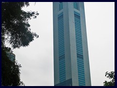 CITIC Plaza. Upon completion in 1996, this was the  tallest building in Asia (until 1998) and the tallest in Guangzhou until 2010. It has 80 floors and is 391m tall to the spire (322m to the roof).It was also the world's tallest building built of reinforced concrete until 2012 and was designed by Dennis Lau & Ng Chun Man Architects.